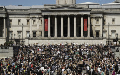 英國倫敦有民眾聲援美國示威者 抗議美警濫用暴力