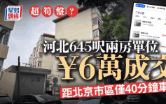 筍盤？︱河北645呎兩房單位賣¥6萬    距北京僅40分鐘車程