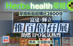 草姬新股超购近2800倍  富途、辉立推百倍孖展助燃 IPO气氛热烈 券商︰计掂数就得