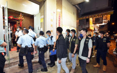 粵港澳大反黑行動 港120警突擊巡查油麻地娛樂場所