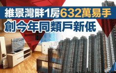 維景灣畔1房632萬易手 累減77萬 創今年同類戶新低