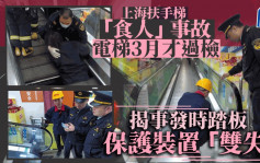 上海「食人」电扶梯3月过检  事发时踏板、保护装置「双失」