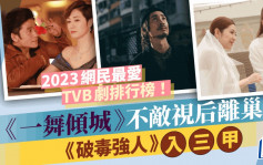 2023網民最愛TVB劇排行榜！《一舞傾城》不敵視后離巢作 《破毒強人》入三甲