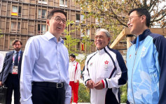 巴黎奧運︱韓正與楊潤雄選手村交流  祝願國家隊及港隊有好績