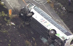 日本富士山观光巴士翻车酿1死3重伤 司机疑疏忽驾驶被捕