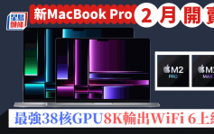 M2 Pro/Max MacBook Pro登場｜最強38核心GPU 支援8K輸出+WiFi 6E 2月3日開賣