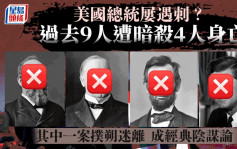 特朗普遇刺︱9美國總統遭暗殺4人身亡  最神秘一宗係……