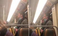 比利时缺德男地铁除口罩 用口水抹扶手疑播毒