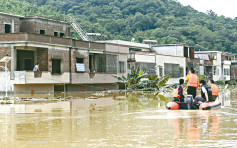 惠州龍門縣洪水淹村