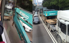 巴士荃湾路直撞吊臂　5乘客及司机受伤送院