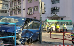 葵涌和宜合道小巴货车相撞 5人受伤