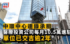 中环中心连录承租 医疗投资公司进驻 每月10.5万 单位已交吉逾2年