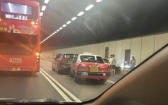 西隧3车相撞 1私家车司机受伤
