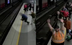 【有片】澳洲男晕倒掉进路轨 生死一刻6人跳轨救起