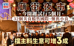 香港夜繽紛｜廟街夜市12.15開鑼試行5個月   32美食攤檔匯聚國際及懷舊小食