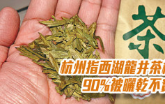 杭州指西湖龙井茶树90%被晒乾不实 仅一成受影响