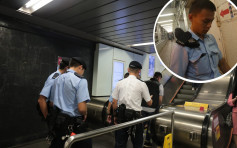 【再有襲警】懷刀漢港鐵尖沙嘴站被截查施襲被捕 警員面部受傷