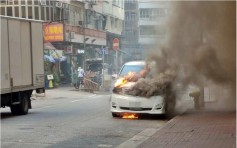 旺角7人車自焚 消防灌救無人受傷
