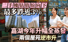 二手樓估值紛向下 最多跌近3% 嘉湖今年升幅全蒸發 兩個屋苑逆市升