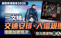 謝霆鋒演唱會2025︱一文睇清交通安排、入場規則 遲到者或適當時間方可進場