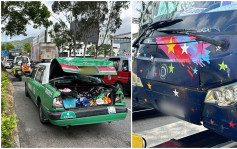 大埔旅巴的士相撞1人伤 惊揭2司机分涉酒驾及停牌驾驶遭警拘捕