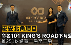 宏安北角项目 命名101 KINGS ROAD下月登场 推251伙涵盖一房至三房