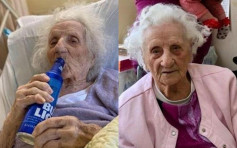 美國103歲老婦戰勝新冠病毒 喝凍啤酒慶祝出院