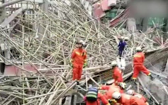 貴州畢節地盤支架垮塌壓埋工人 致2死7傷