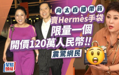 向太直播帶貨賣Hermès開價120萬人民幣  甘比同款袋配貨千萬都未必買到