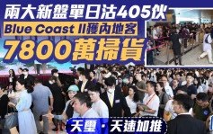 两大新盘单日沽405伙 Blue Coast II获内地客7800万扫货 天玺．天速加推