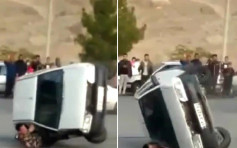 恐怖意外｜伊朗年轻车手飘移失手 被当场压死