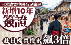 日本放寬中國公民旅遊 新增10年簽證 赴日機票搜索飆3倍