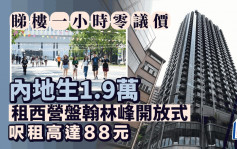 內地生睇樓1小時零議價 租西營盤翰林峰開放式 每月1.9萬 呎租高達88元