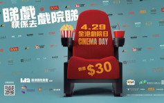 开心香港︱「全港戏院日」4.27起售票  每人每次限购4张 （附院线名单）
