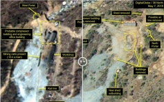 卫星图片显示 北韩开始拆卸丰溪里核试场