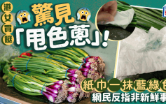 港女街市買餸驚見「甩色蔥」！紙巾一抹變藍綠色 網民反指非新鮮事：已經無食蔥好耐