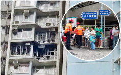 慈乐邨单位起火冒浓烟 消防破门灌救无人伤百人疏散