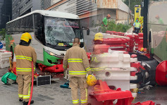 將軍澳工業邨旅巴撞電單車 鐵騎士受傷送院