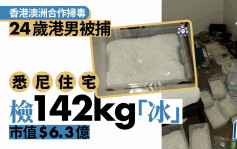 香港澳洲警方携手扫毒拘24岁港男 悉尼住宅检6.3亿港元冰毒