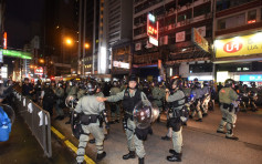 【逃犯条例】警方弥敦道清场后离开 部分示威者经旺角站油麻地站离开
