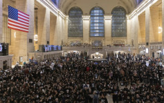 以巴衝突｜紐約群眾示威促停火　中央火車站被癱瘓