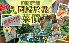 荃灣街市驚見「同歸於盡」菜價 3斤菜標「這個價」震驚網民：天哪，這物價！｜Juicy叮