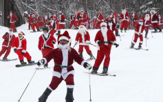 300聖誕老人緬因州小鎮滑雪籌款
