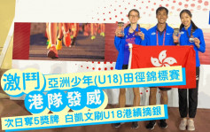 田径亚少赛｜港将发威夺5奖牌 白凯文刷U18港绩摘银