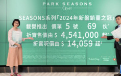 PARK SEASONS加推69伙  折实售价454万起