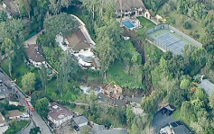 红山半岛翻版｜洛杉矶山泥倾泻 豪宅泳池悬空、庭院移位