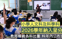 小学人文科及科学科2026学年纳入呈分试 教局检视各科比重 料年内公布安排