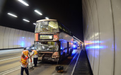 大榄隧道两巴士相撞最少20人伤　部分来回行车线一度封闭