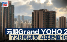 元朗Grand YOHO 2房 728万成交 4年贬值16%