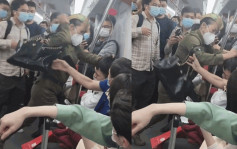 让座争执｜广州女子搭地铁叫嚣「男人必须站」 挥拳打男乘客头